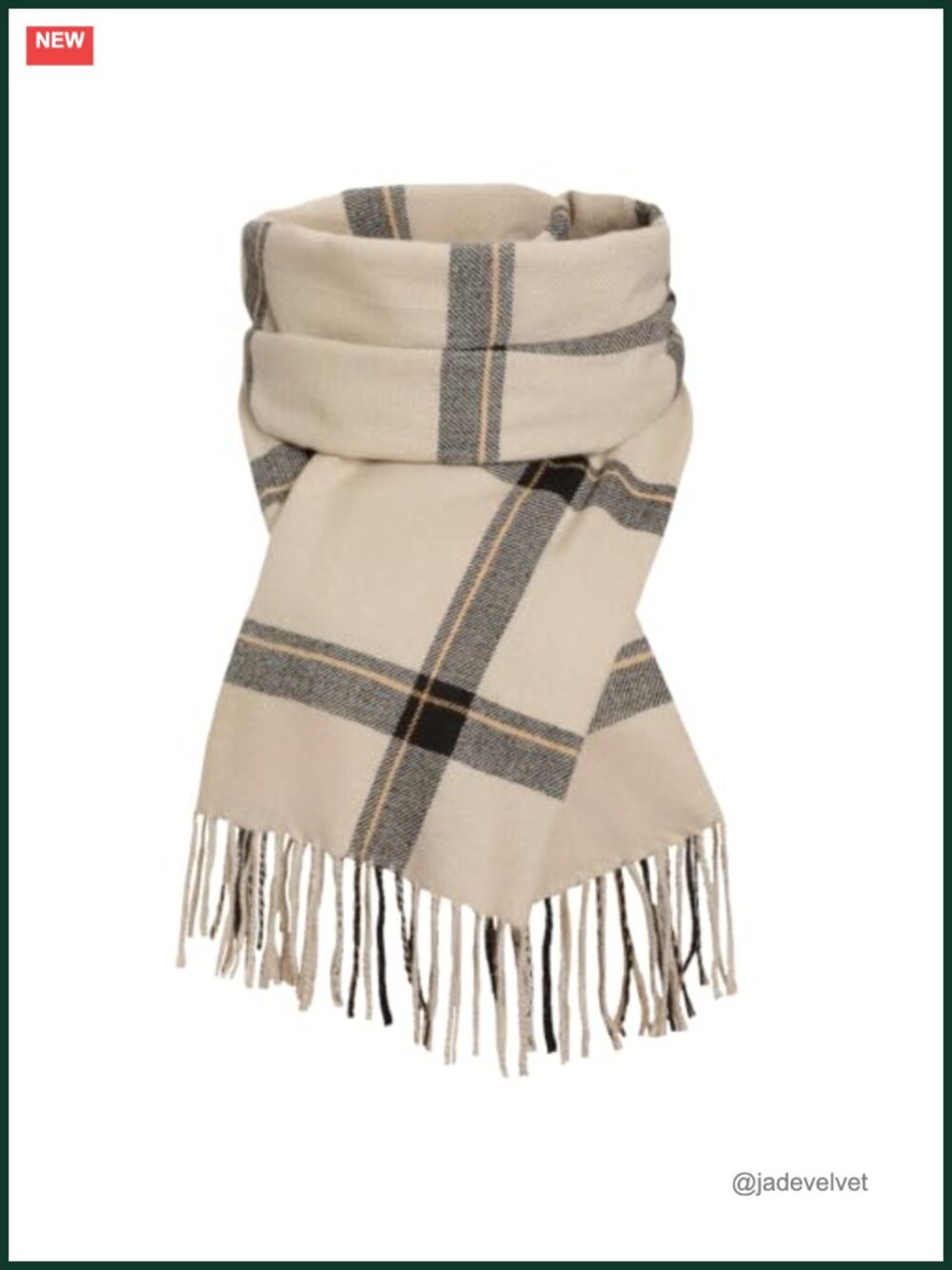 Women's Oversized Blanket Scarf Wrap with Tassels, 100% Polyester